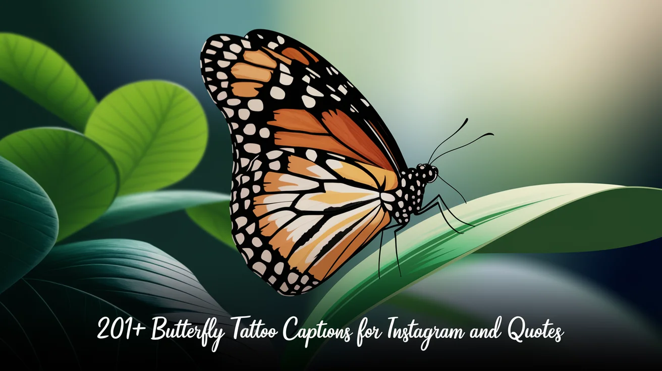 Butterfly Tattoo Captions for Instagram and Quotes