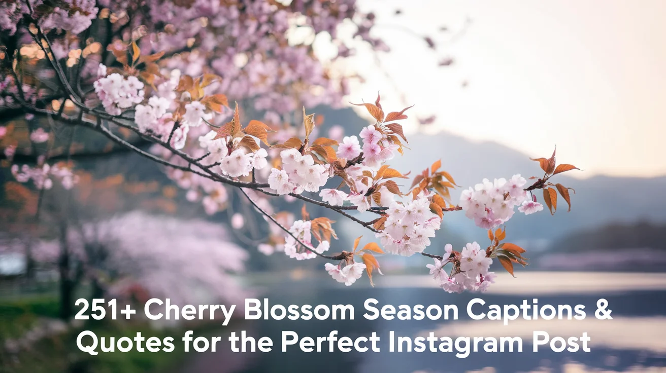 Cherry Blossom Season Captions & Quotes