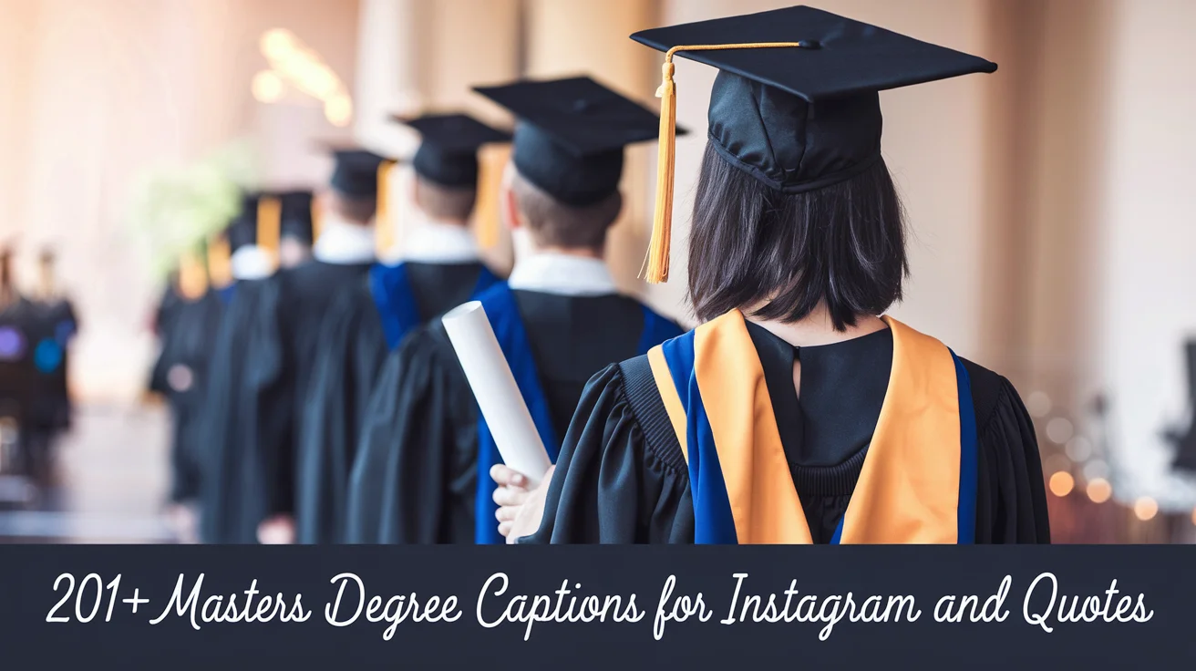 Masters Degree Captions for Instagram and Quotes